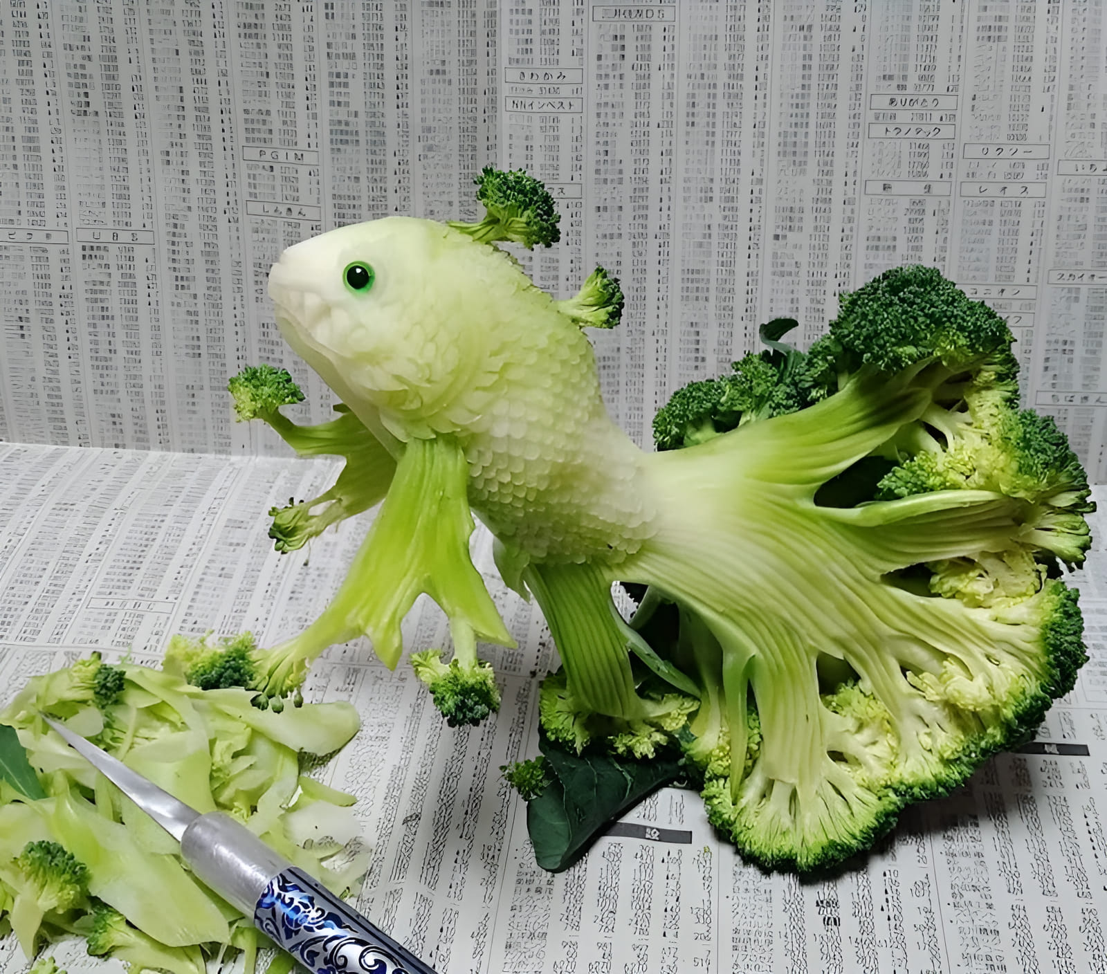 carving vegetable flowers