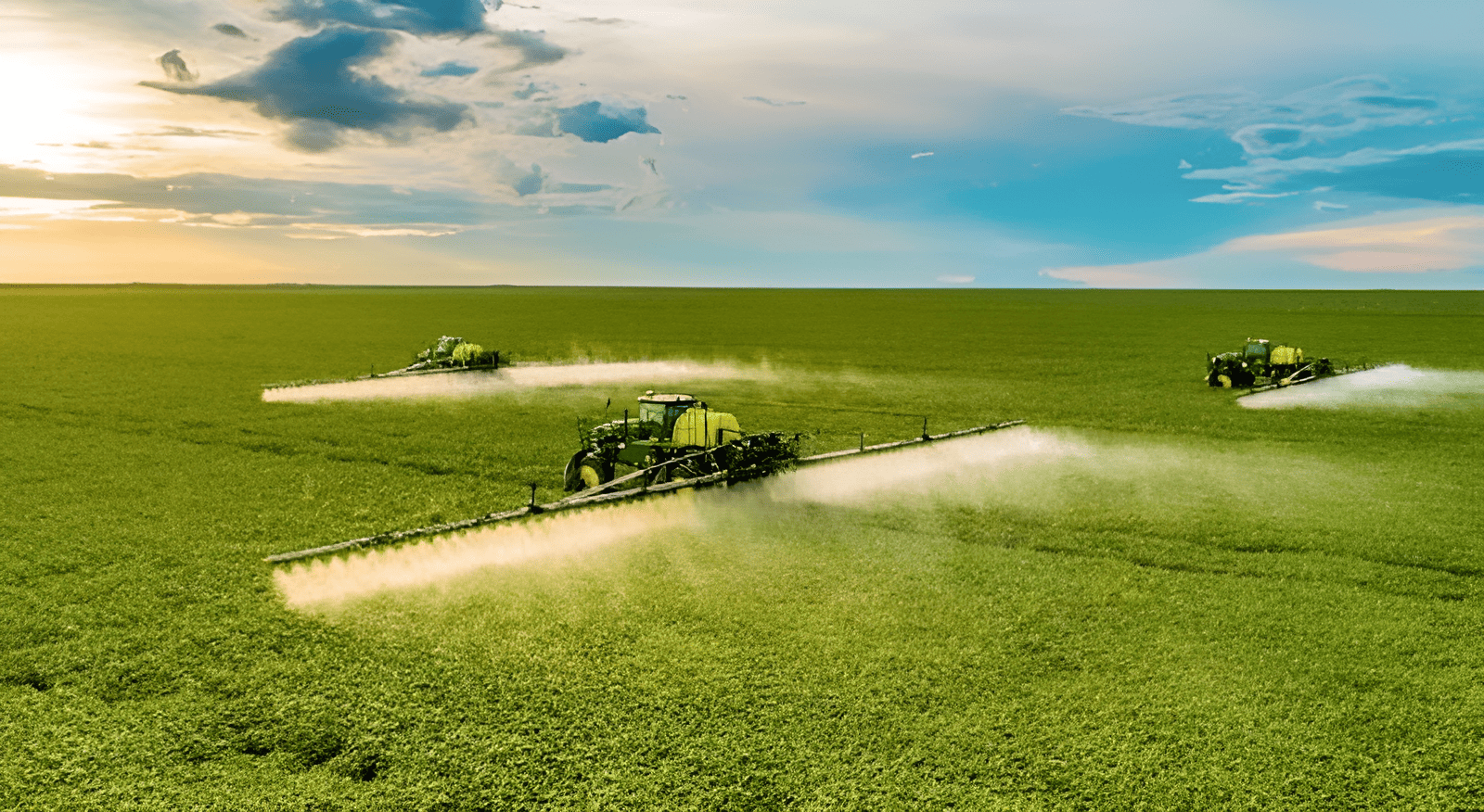 Commercial farm using integrated weed control methods